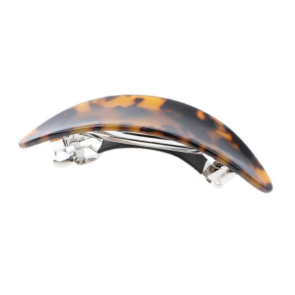 Fransk Barrette For Leopard Buet Hårspenne Hårnål Dark Coffee
