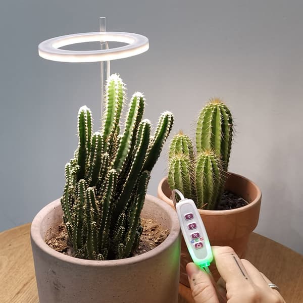 LED-plantegroeilamp, 3 hoveder, 5 dæmpbare tilstande, timing, USB, til potteplanter drivhus