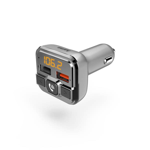 Bluetooth FM-sändare, handsfree-bilsats, QC 3.0 USB-laddare