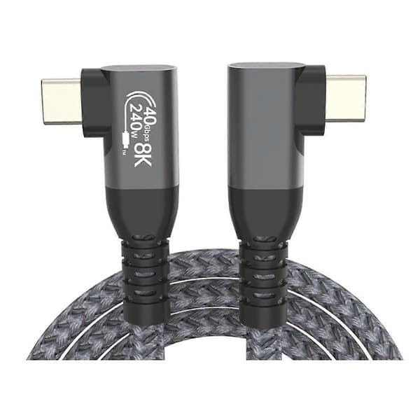 USB4 armbåge typ C dataöverföringskabel USB C PD240W snabbladdning 1,5M