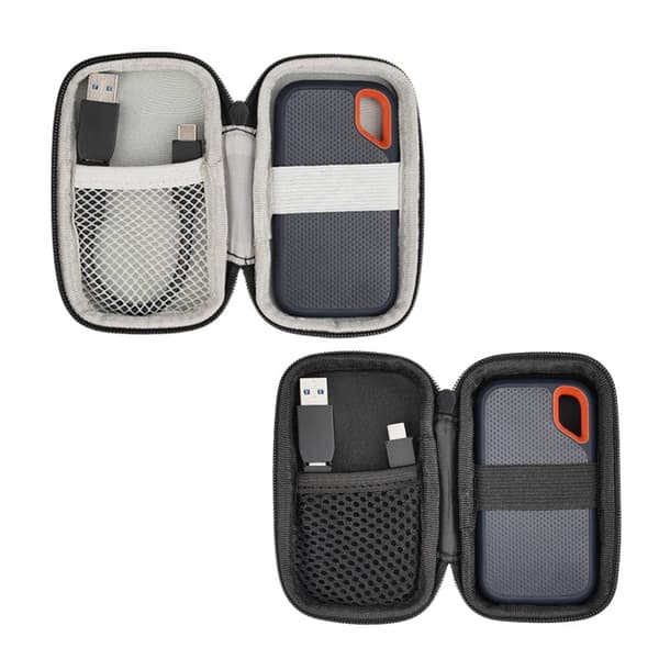 EVA Hard Case til SanDisk Extreme Portable SSD SDSSDE60-500G, Stødsikker, Sort