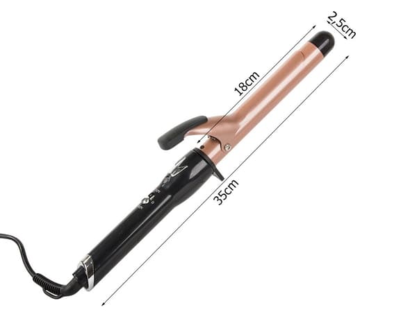 Hårtång med temperaturkontroll, keramisk, 2 värmeinställningar 180-210°C, 35cm