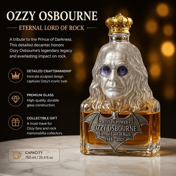 Ozzy Osbourne Scream 29-vuotisjuhlaviskinpullo, lasi, läpinäkyvä