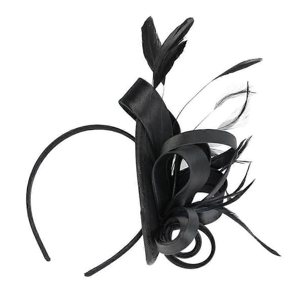 Fascinator-hodebånd for kvinner med fjær, blomster, hodebånd, bryllup, brudehår