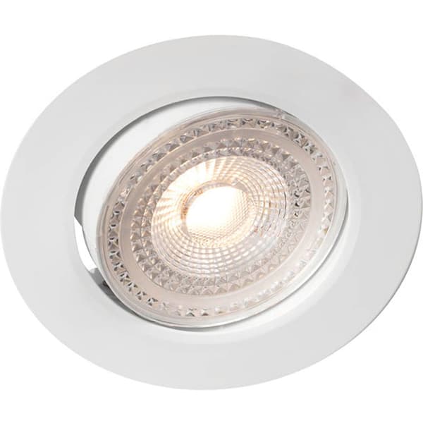 Dimbar Downlight Spotlight 230V, 400lm 3000K Varmvit, IP44, 5.5W, Vit