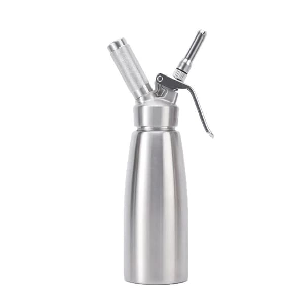 Flødepistol i rustfrit stål, 500ML/1000ML, manuel skummaskine til kagepynt, koldbryg
