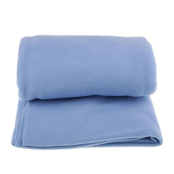 Polyester Anti Pill Solid Fleece Tyg Meter hantverk Material för Plyschleksak Light Blue