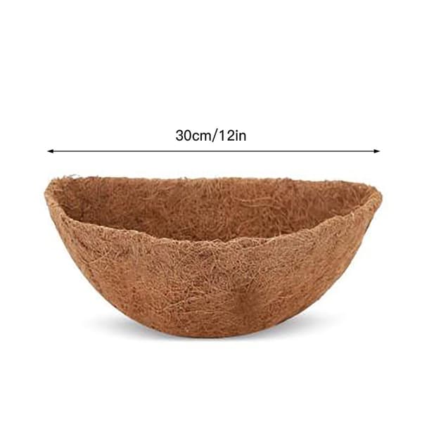 Kokosfiber Halvrund Kurvforing for Blomsterpotter og Veggmontering
