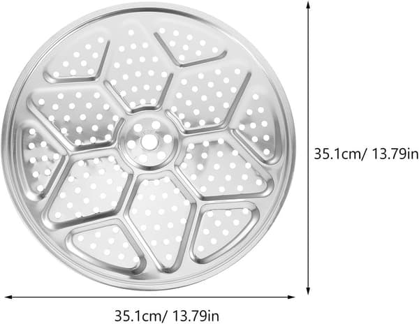 2 stk 36 cm rund dampstativ i rustfritt stål for gryte, dampbrett for matlaging og baking