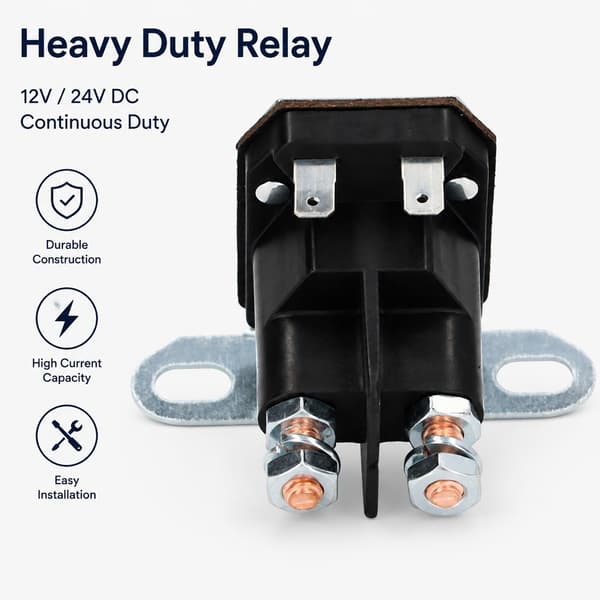 Startrelæ-solenoid, 12V DC, aluminium ABS kobber, tilbehør til havetraktor kompatibel med MTD 725 04439B