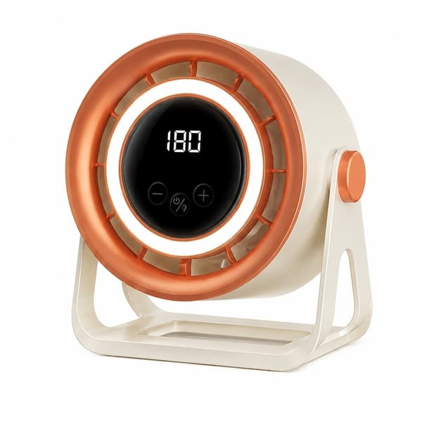 USB Bordventilator, Lydløs Bærbar Køleventilator til Hjemmekontor Soveværelse, Touch Control