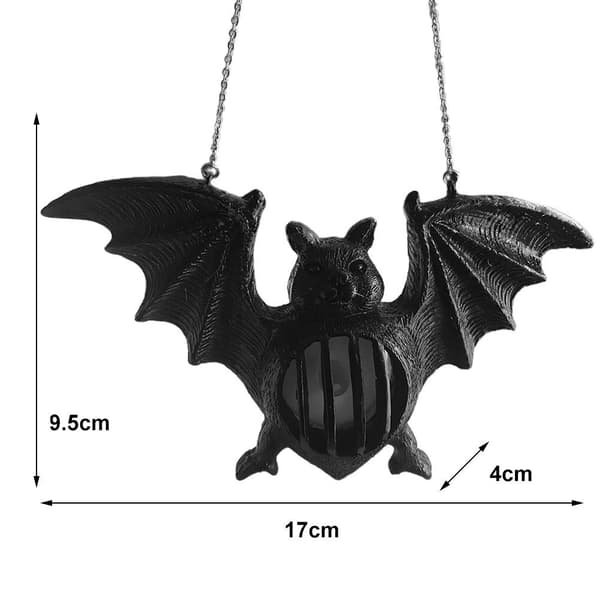 Halloween-lepakko-LED-lyhty, ulkoriippukoriste, aavemaiset juhlavalot