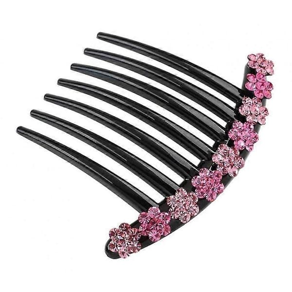 Glitterhårkamklips for oppsettinger og knuter i roségull 2 Pcs