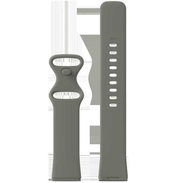Silikonarmband för Fitbit Versa 4/3/Sense/Sense 2, Grå, S, Sport, Justerbart