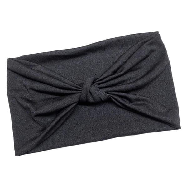 3x Elastisk Hodebånd for Kvinner med Bredt Hode, Sport, Løping, Yoga Svart