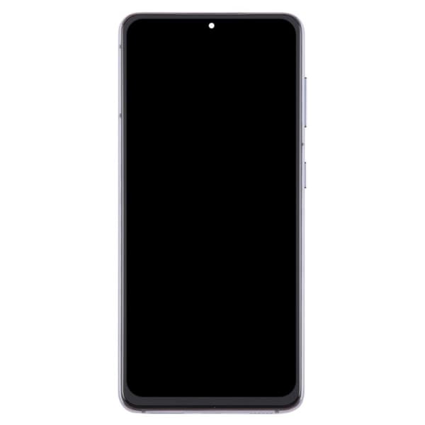 LCD-pekskärmsmontering med ram kompatibel med Samsung Galaxy S21 5G SM-G991 Silver
