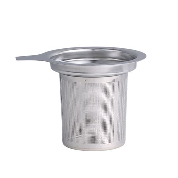 Tesil i rustfrit stål med silikonelåg, finmasket infuser til løs te