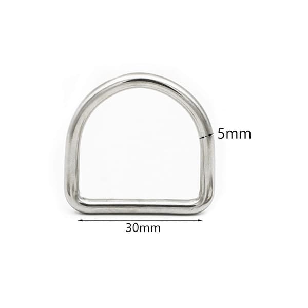 Hestesko Spenner Maskinvare Tilbehør Erstatning Rustfritt Stål D-ringer for 3cmx2.2cm