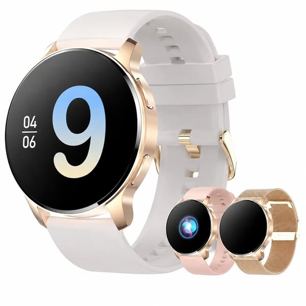 Dame Smartwatch 1,32\" Bluetooth Opkald, Puls, SpO2, Blodtryk, Søvntracker, IP67, Pink