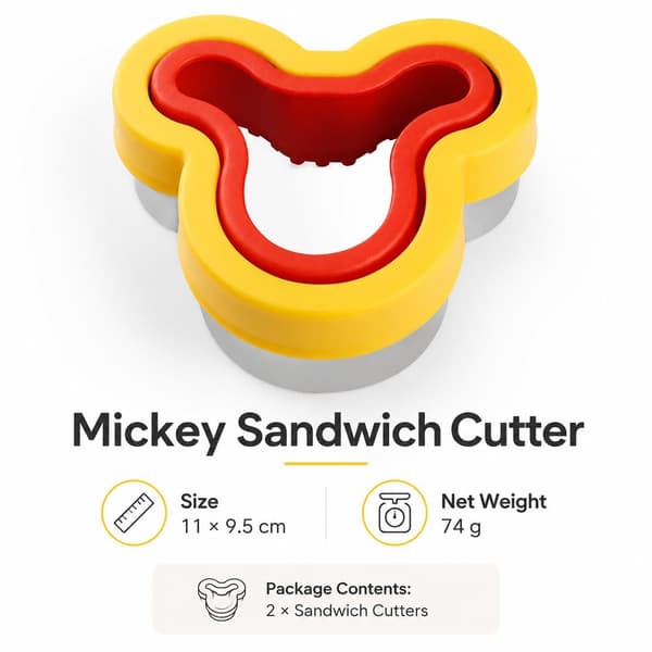 Fickmackaform, rostfritt stål, gul, brödrostkexskärare, prägling