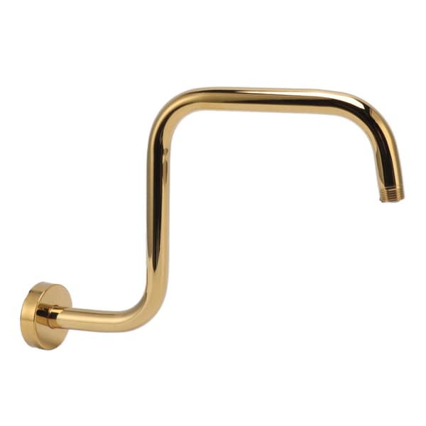 Guld bruseforlængerarm, rustfrit stål, vægmonteret med flange