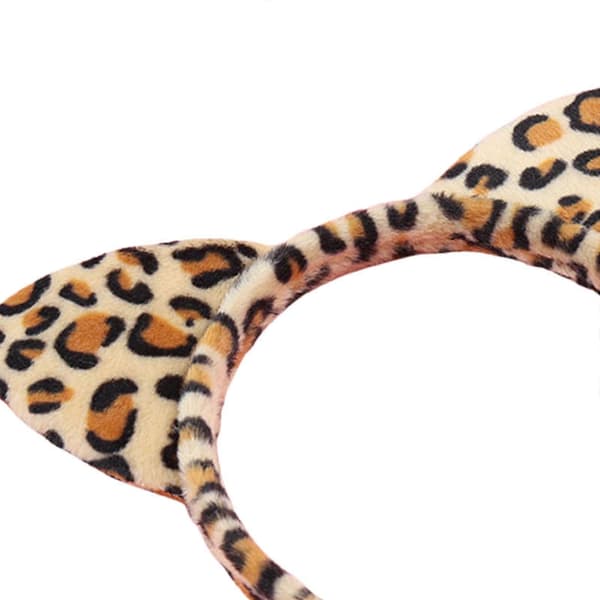 4x Leopard Katteører Hårbøjle Dekorativ Mode Søde Hår Accessories Dyr Leopard Hoop