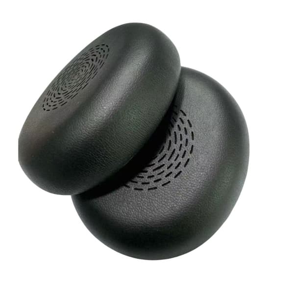 Ersättningsöronkuddar för Jabra Evolve2 75, svarta, proteinläder, bekväm passform