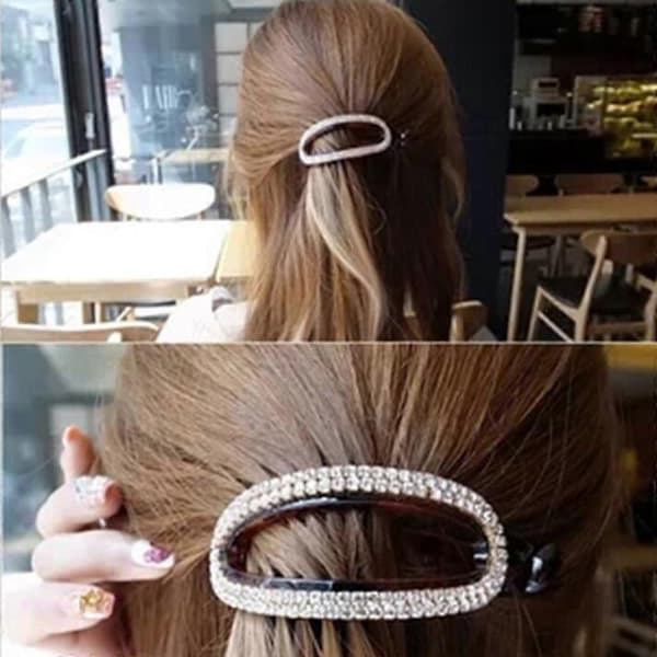 2x Bling Banan Hårspænder Hårspænde Holder