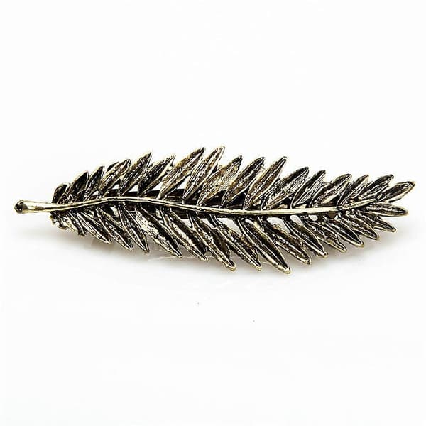 Metallfjäder Bladform /Silver Accessoar Gotisk Kvinna Antique Bronze