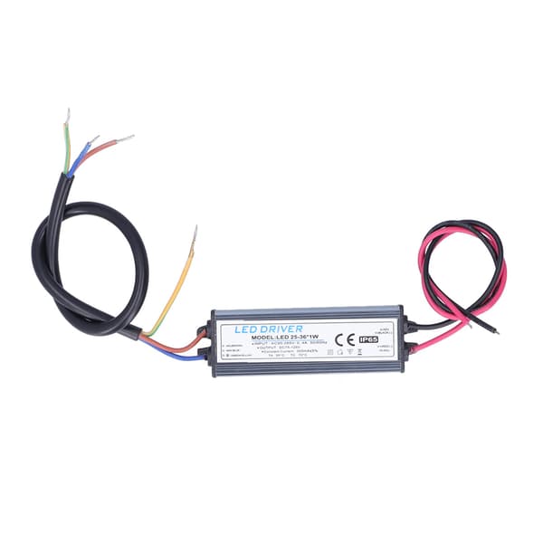 DIY LED-driver, AC95-265V til DC75-126V 300mA, strømforsyning belysningstransformator med kabler