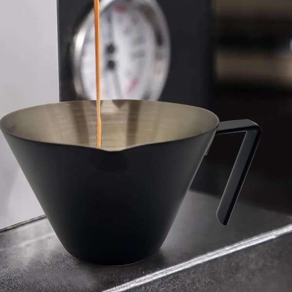 100 ml målebæger, sort, 304 rustfrit stål hældekop til kaffe og espresso
