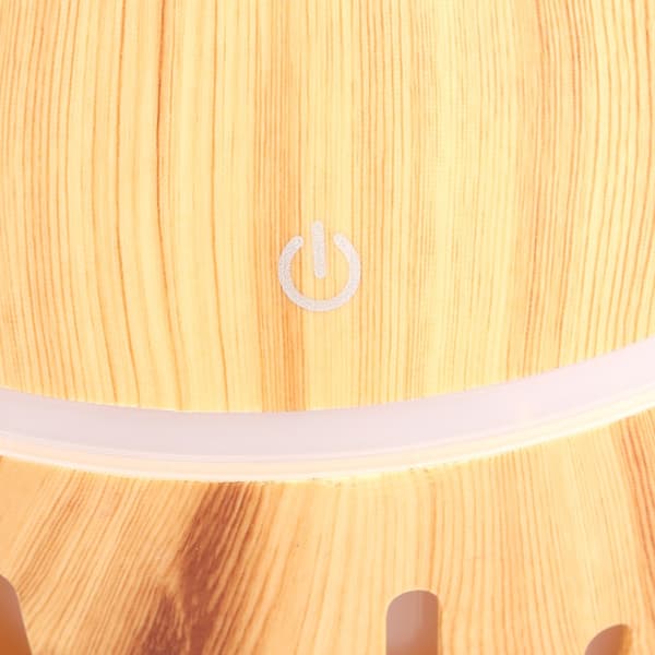 300 ml USB Mini Luftfukter, Aroma Eterisk Oljediffuser, 7 Farger LED-lys for Soverom