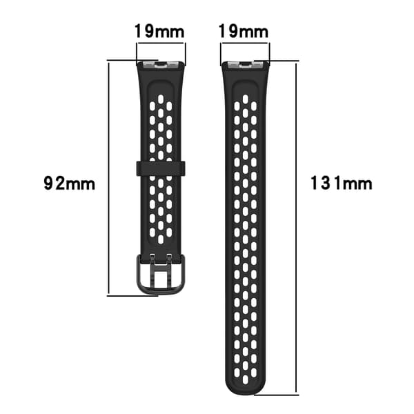 Erstatningssilikonrem for Huawei Band 8/9, ventilert, svart