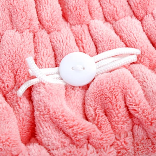 Hurtigtørrende Twist Håndklæde, Pink, Hårtørrende Wrap Hat, Badebassin Wrap