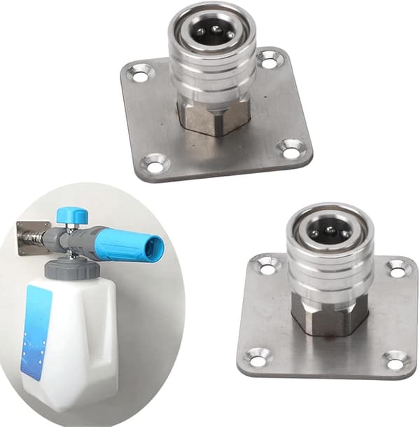 Skumstöd i rostfritt stål för högtryckstvätt, väggmonterad hållare, 2-pack