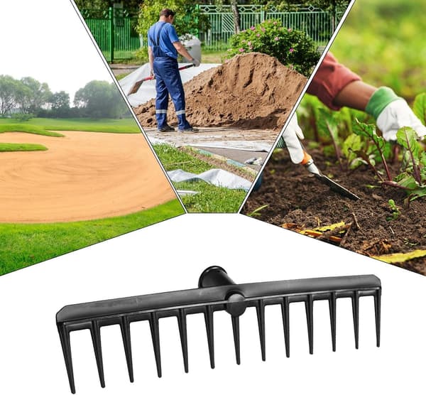 Trädgårdsutjämningskratta, Gräsmattsutjämnare, Ergonomisk design för golfbana och bunkervedlikehåll