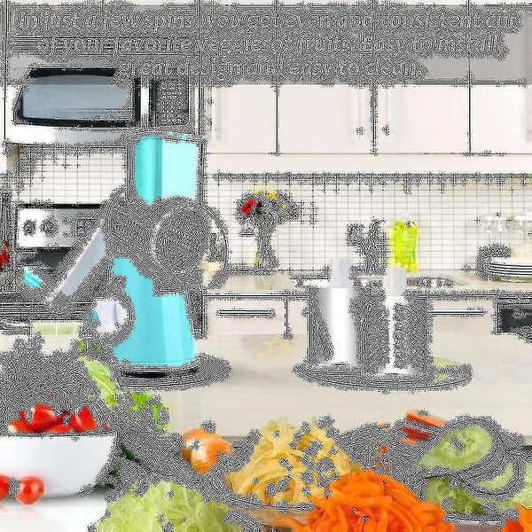 Grønnsakskutter, Fitnate Håndsveiv Rustfritt Stål Frukt Grønnsakskutter Terningkutter Ostekutter Med 2 Utskiftbare Roterende Blader I Rustfritt Stål