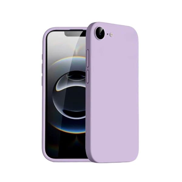 Forstærket magnetisk bilmonteringssæt med flydende silikonecover til iPhone 17e Grass purple