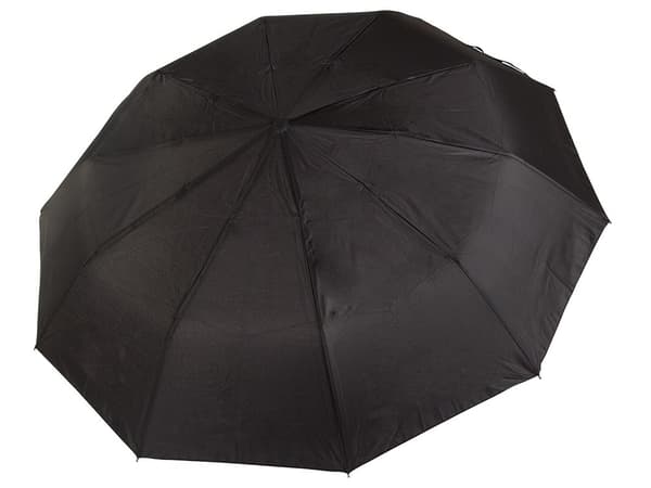 Automatisk folde paraply, stor XL, unisex, vindtæt, sort