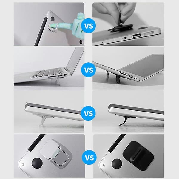 Laptopstativ til computer tastaturholder mini bærbare ben laptop stativer til Macbook Huawei Xiaomi notebook aluminium støtte Silver 2pcs