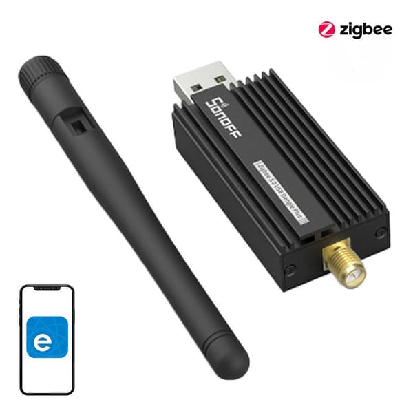 Zigbee 3.0 USB-dongle Plus-E, Zigbee-yhdyskäytävä Home Assistantille, Zigbee2MQTT:lle, alumiiniseos