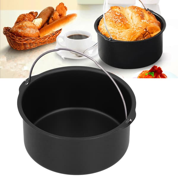 Kakeform i karbonstål med non-stick belegg 8 tommer, for tilbehør til elektrisk frityrkoker