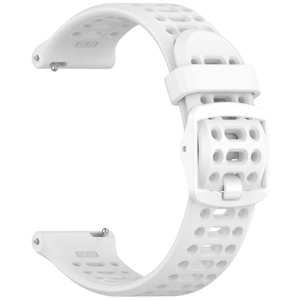 Silikonklokkerem for COROS PACE 3, 22 mm, pustende, justerbar, hvit