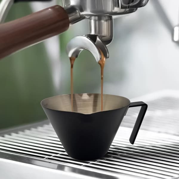 100 ml målebæger, sort, 304 rustfrit stål hældekop til kaffe og espresso