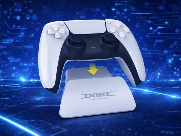 PS5 DualSense Controller Display Stand, Hvid, Holdbar Plast, Organizer til Gaming Setup