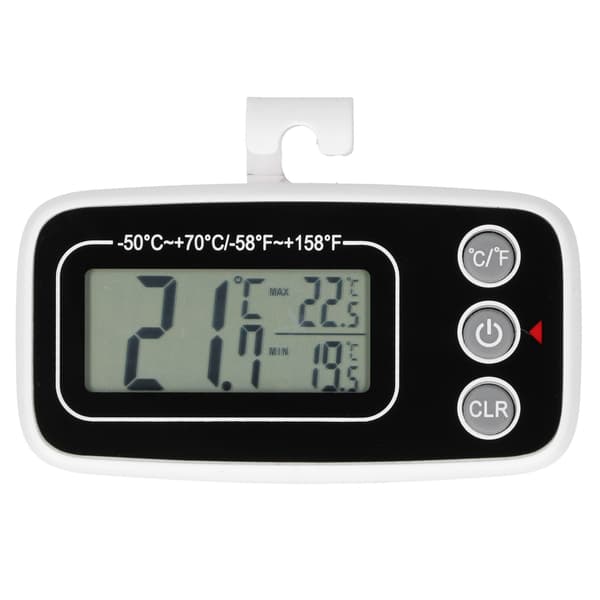 Mini kjøleskapstermometer, vanntett med temperaturminnefunksjon