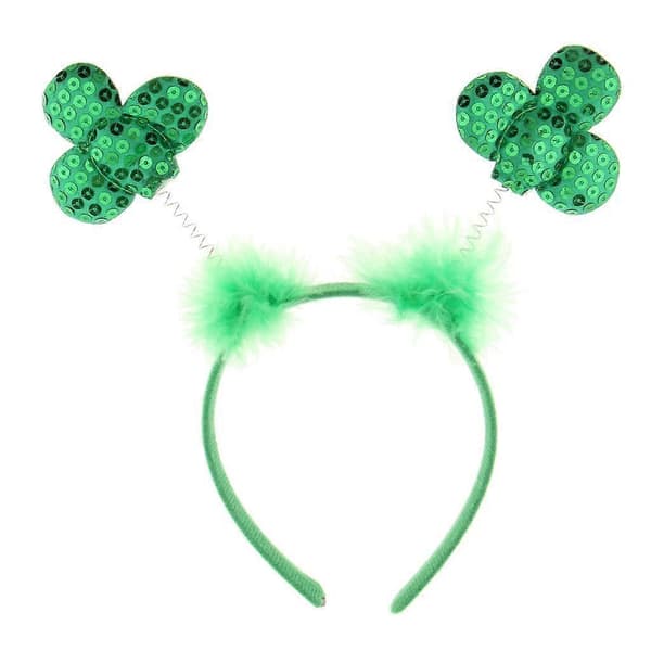 2 stk. pailletter Shamrock hårbøjle