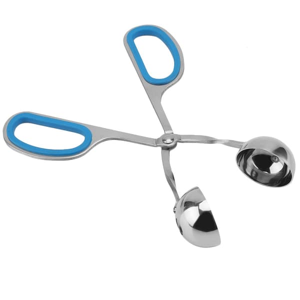Kjøttbolle- og risbolleformer i rustfritt stål, non-stick klipsform, blå
