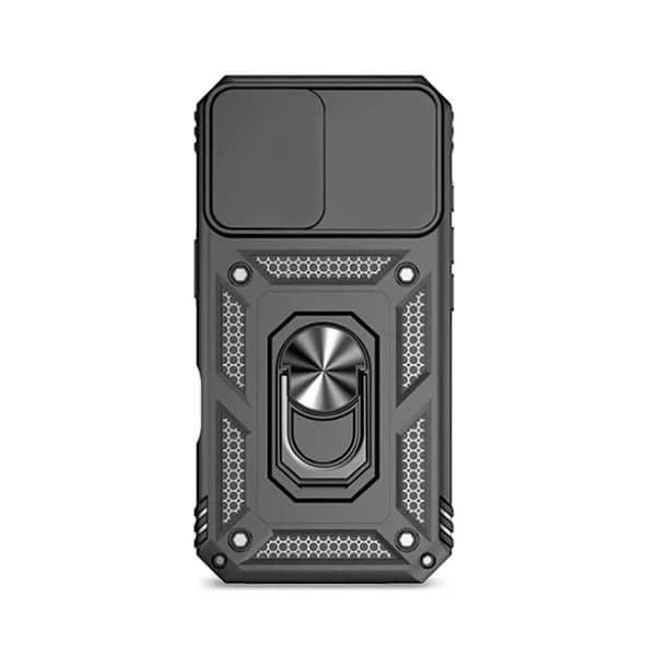 Magnetiskt bilfäste för iPhone 17, Stötsäker Militär Defender, Svart
