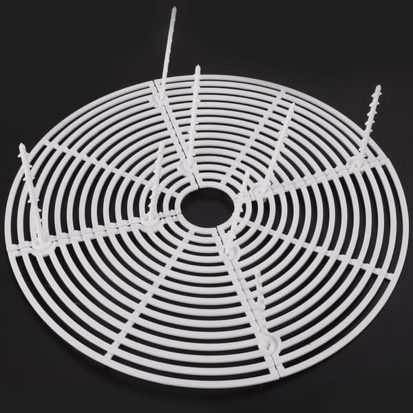 Vit trädgårdsstaket 4 paneler + 8 häftklamrar, diameter, för rabattkant - 19 cm